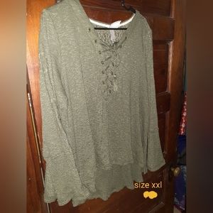 2xl olive green tunic